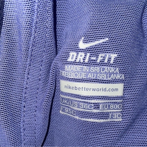 Nike 36C High Impact Racerback Blue Purple Ombré Bra Like New - Picture 3 of 5